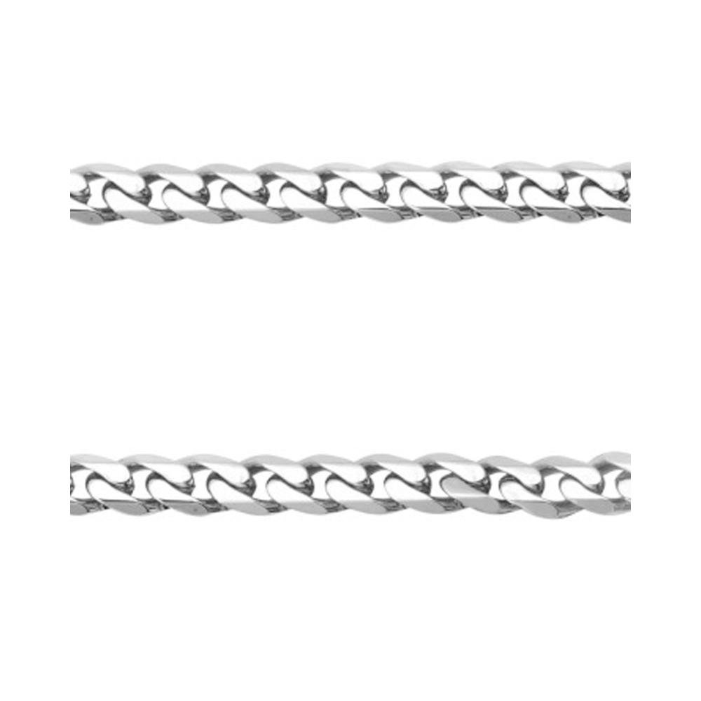 Pulseira Aço Groumet Achatada Abaulada 4.70mm 21cm Prata 2