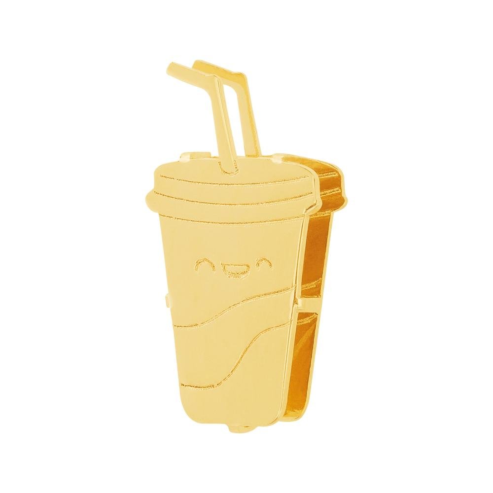 Pingente Aço Hit Milk Shake 11.5mm Gold IPG Dourado 1
