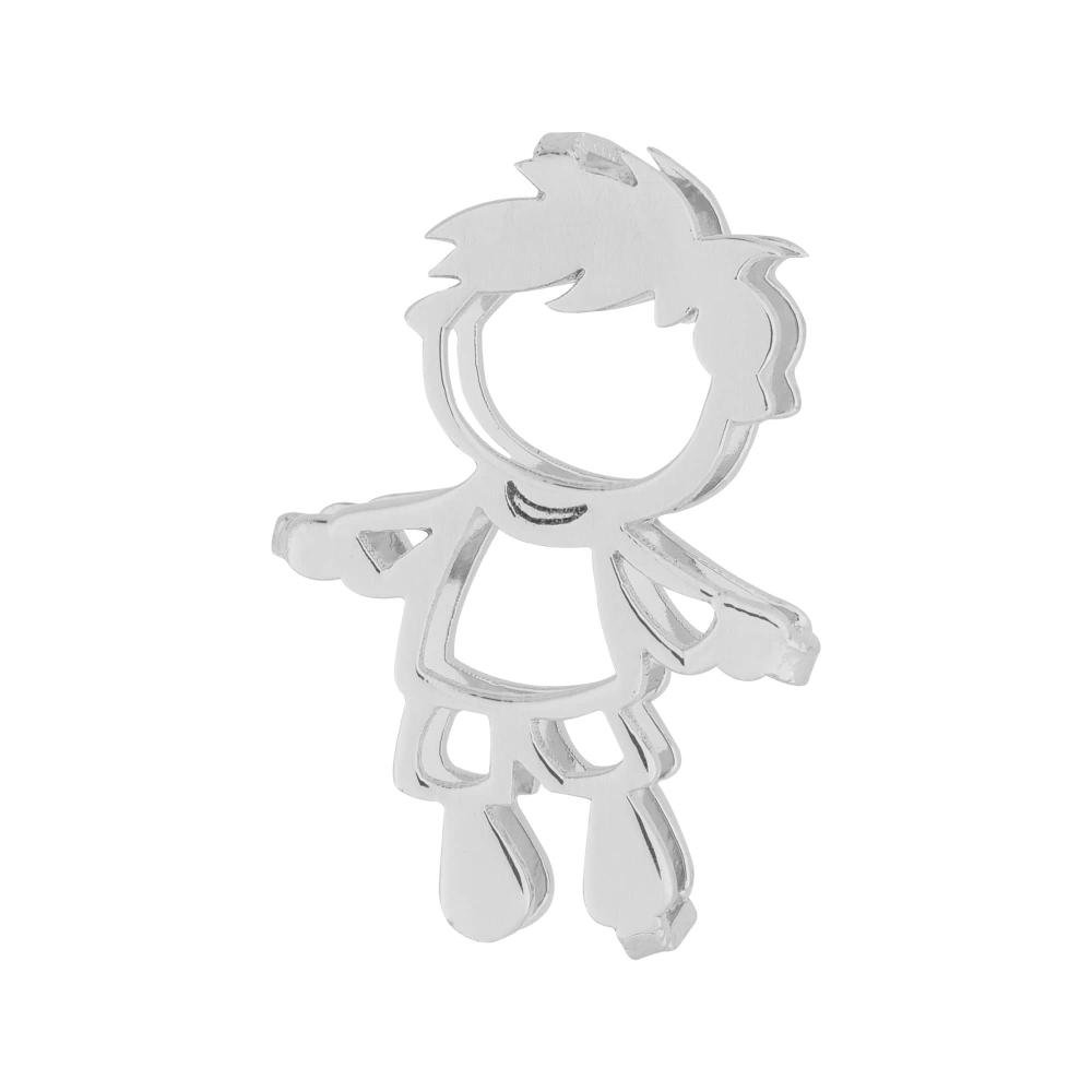 Pingente Aço Hit Menino 16.5mm Prata 1