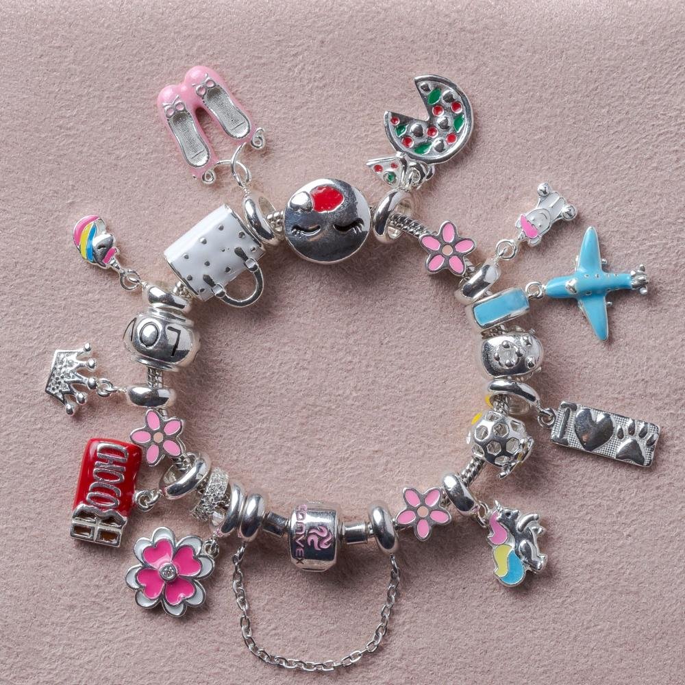 Pingente Prata Link Emoji Garota Charm 11mm Prata 2