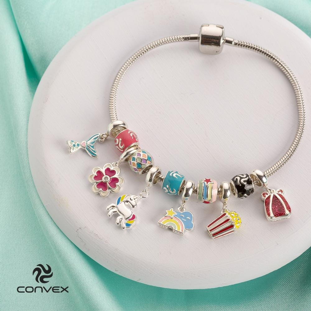 Pingente Prata Link Tubo Separador Escama de Sereia Prata 3