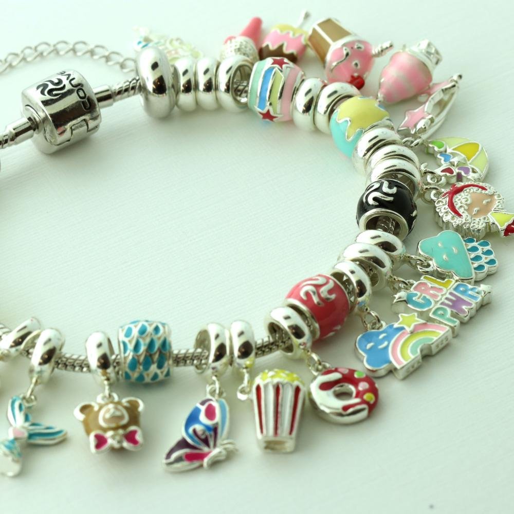 Pingente Prata Link Donut com Resina Colorida Prata 5