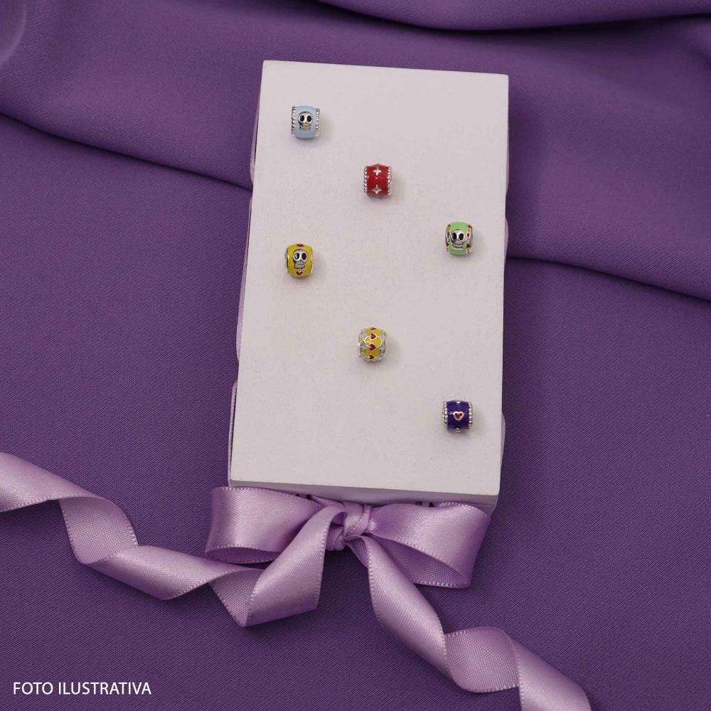 Berloque de Prata La Catrina Jill Separador com Resina Prata 5