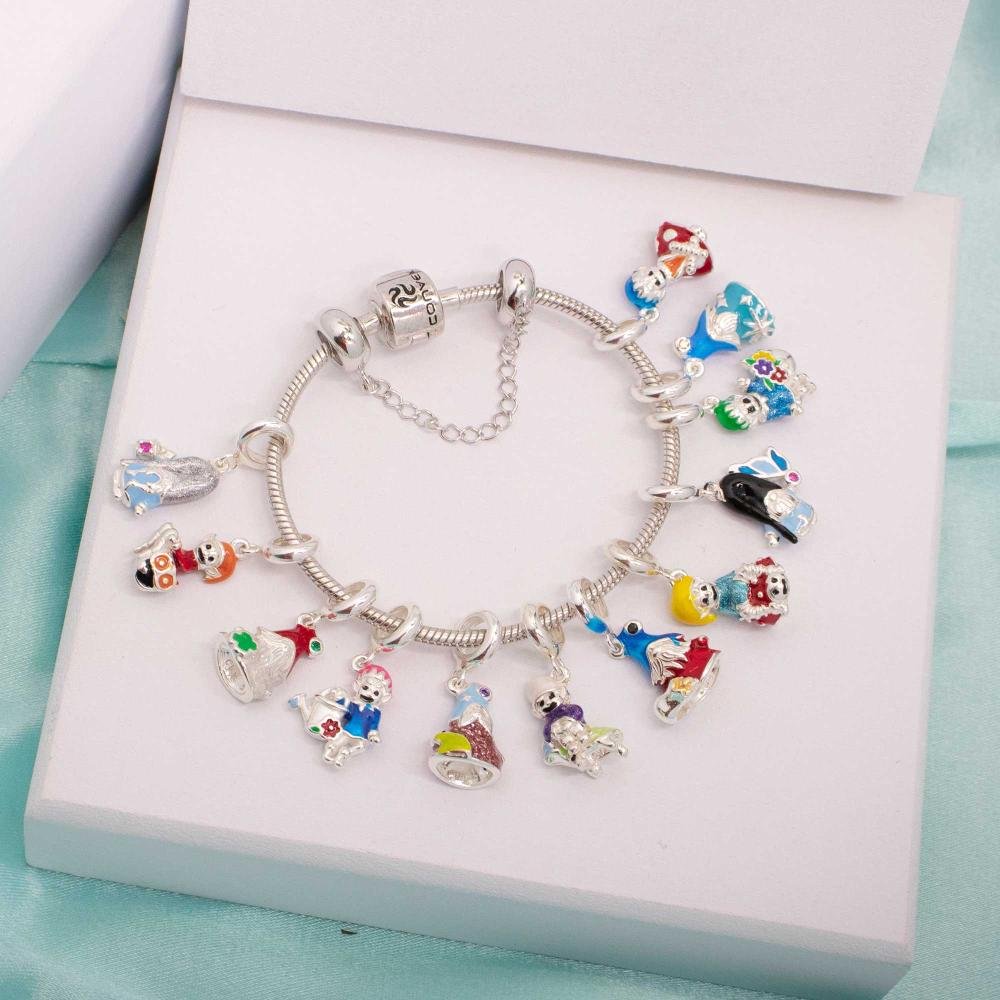 Berloque de Prata Gnomo do Signo de Gêmeos Link com  Resina Prata 6