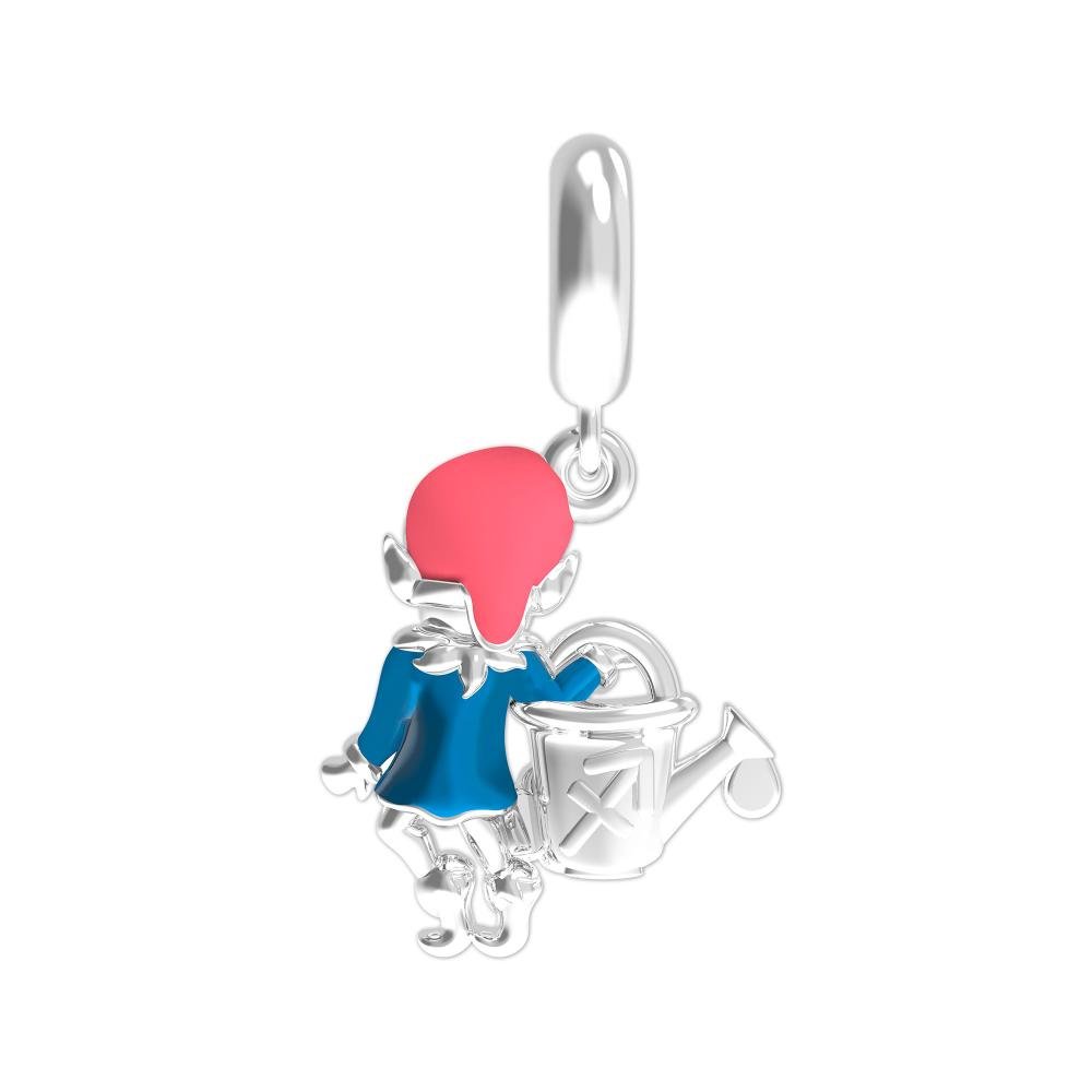 Berloque de Prata Duende do Signo de Sagitário Link com  Resina Prata 3