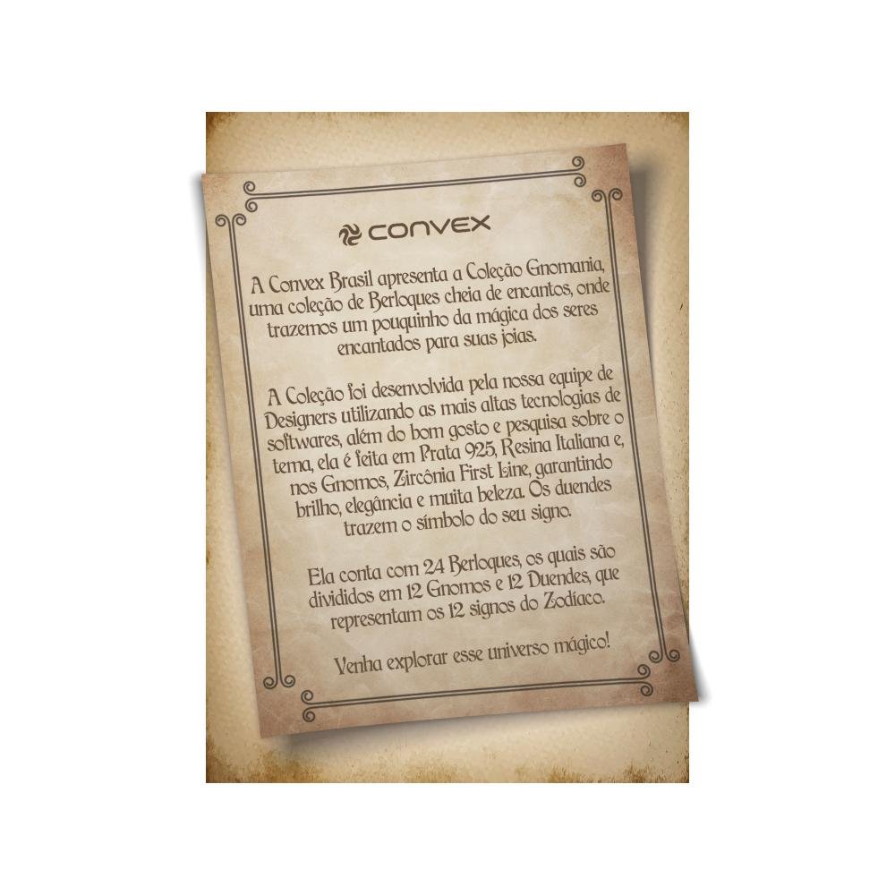 Berloque de Prata Gnomo do Signo de Virgem Link com Resina Prata 8
