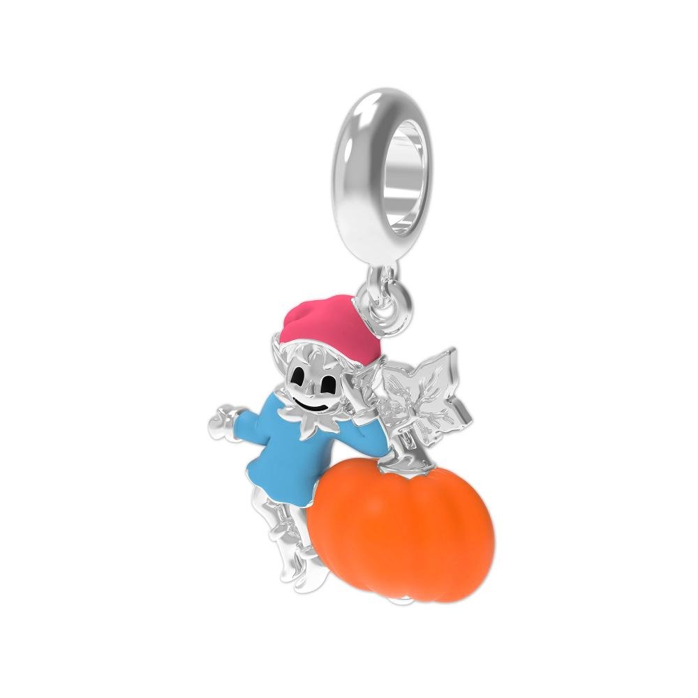 Berloque de Prata Duende Signo de Virgem Link com Resina Prata 2