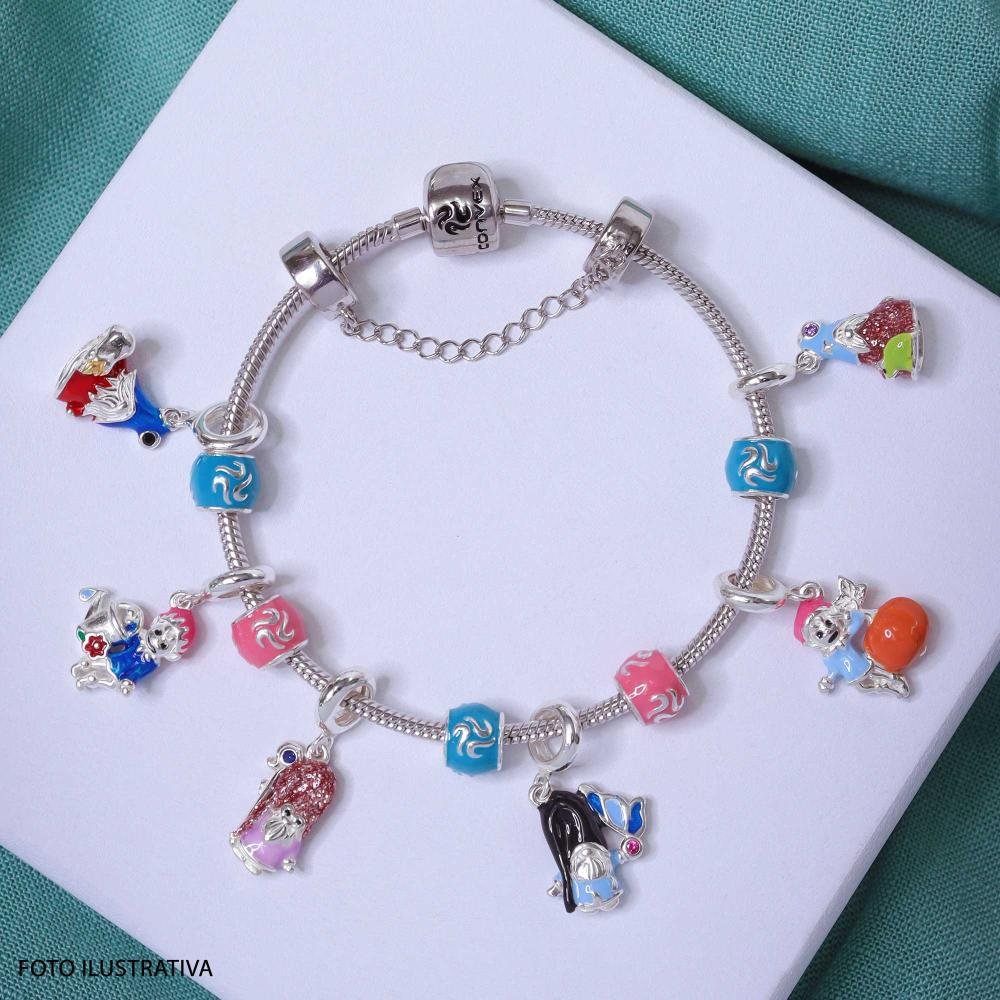 Berloque de Prata Duende do Signo de Libra Link com Resina Prata 6