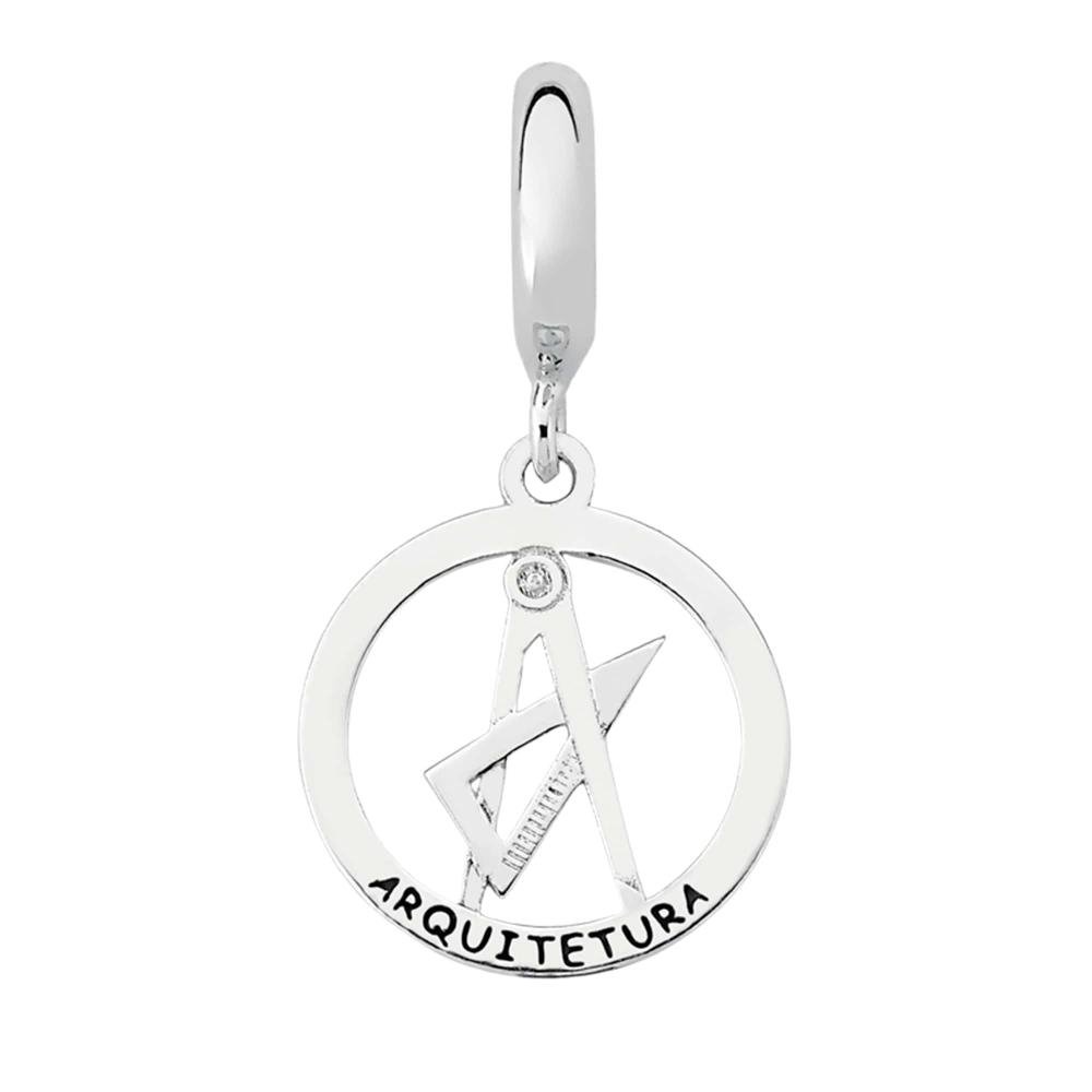 Berloque de Prata Pingente da Profissão Arquitetura Prata 1