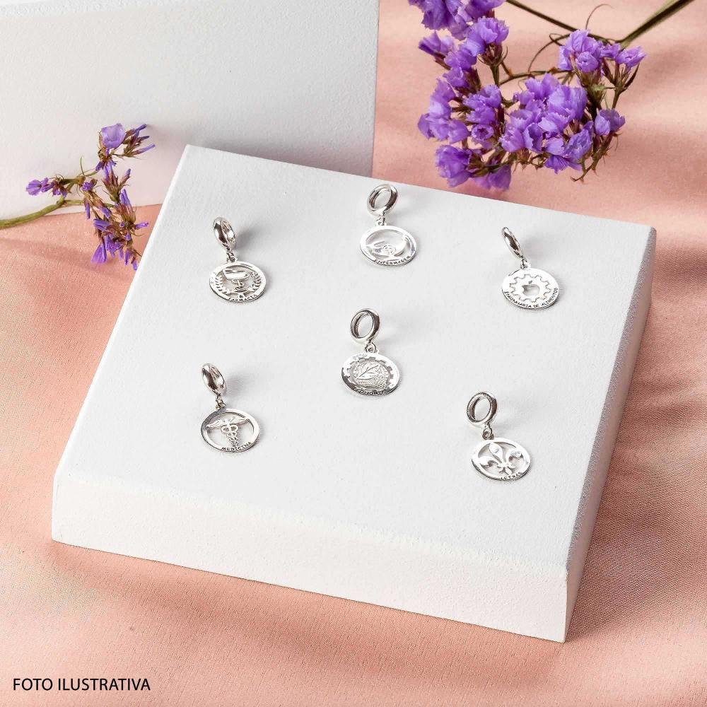 Berloque de Prata Pingente da Profissão Economia Prata 2