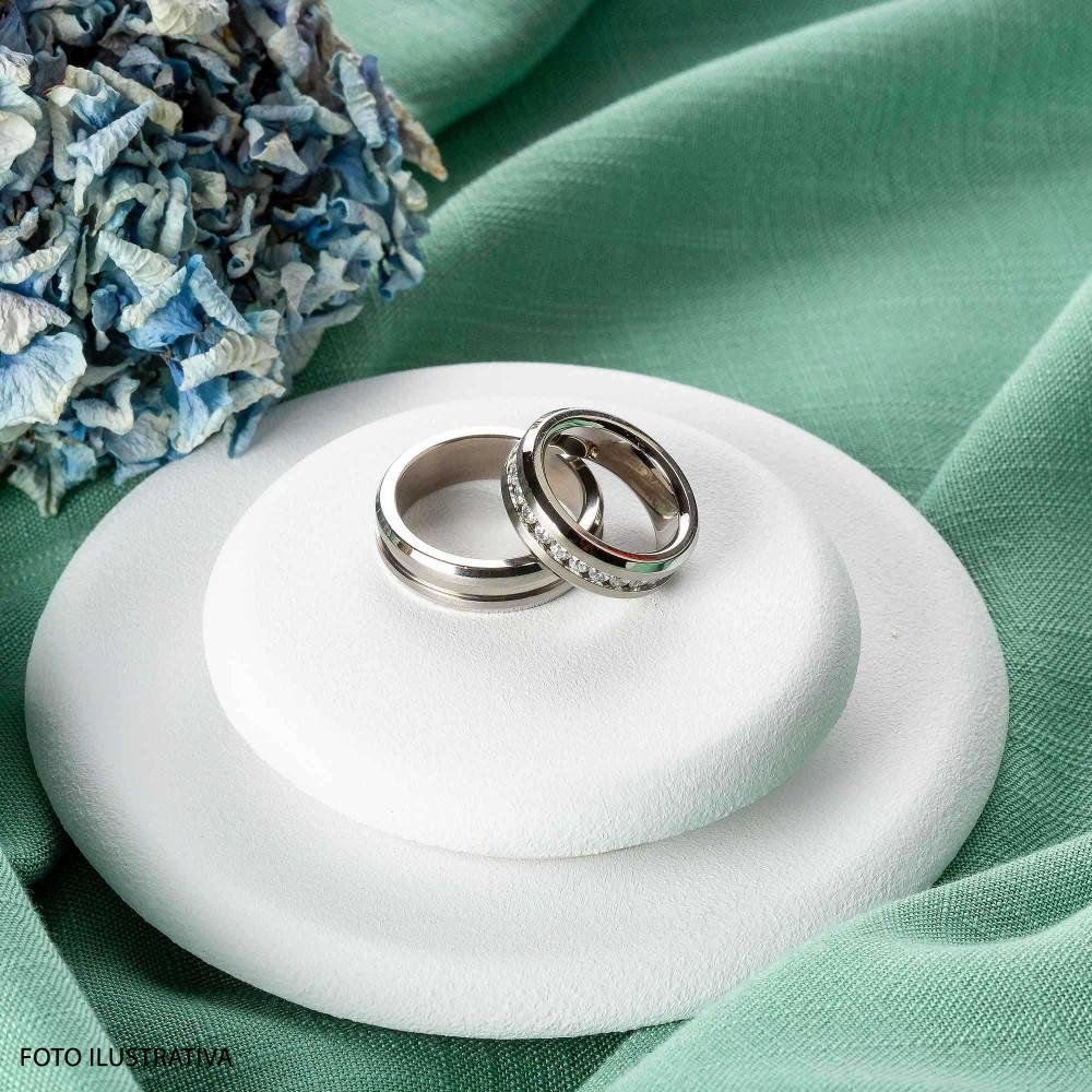 Aliança de Namoro Zeus 6.35mm Prata 5