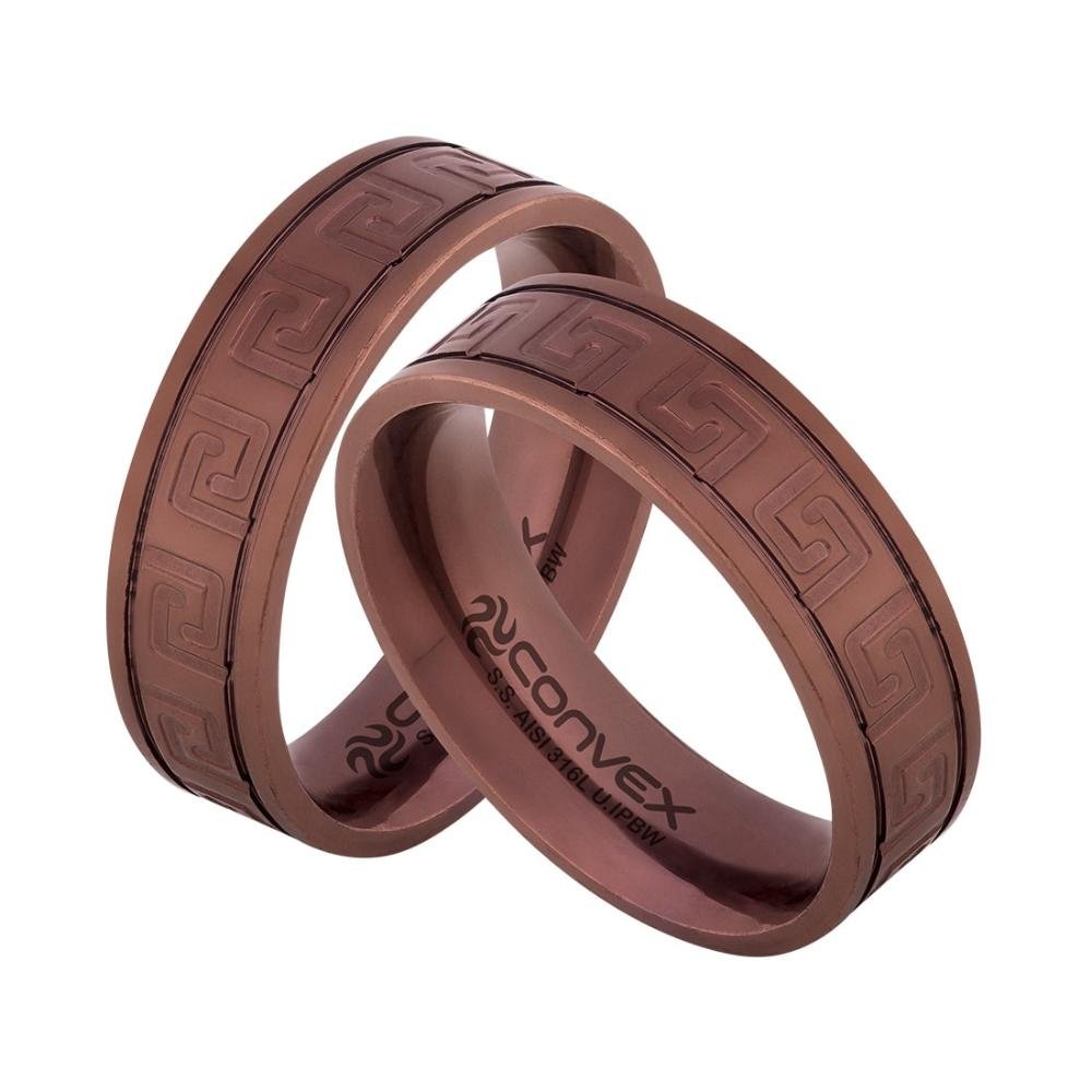 Aliança de Aço Greek 6.5mm U.IPBW Marrom 2
