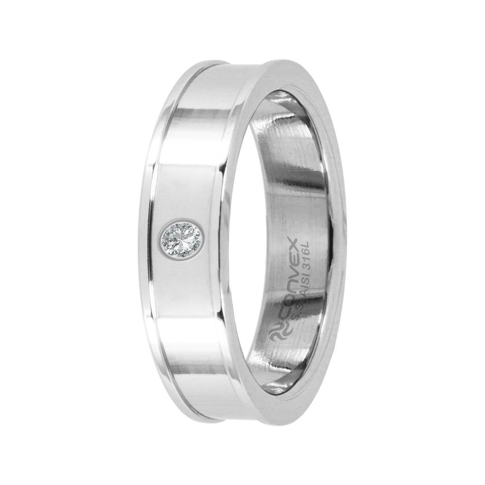 Aliança de Namoro Vênus S 5mm com Zircônia Prata 2