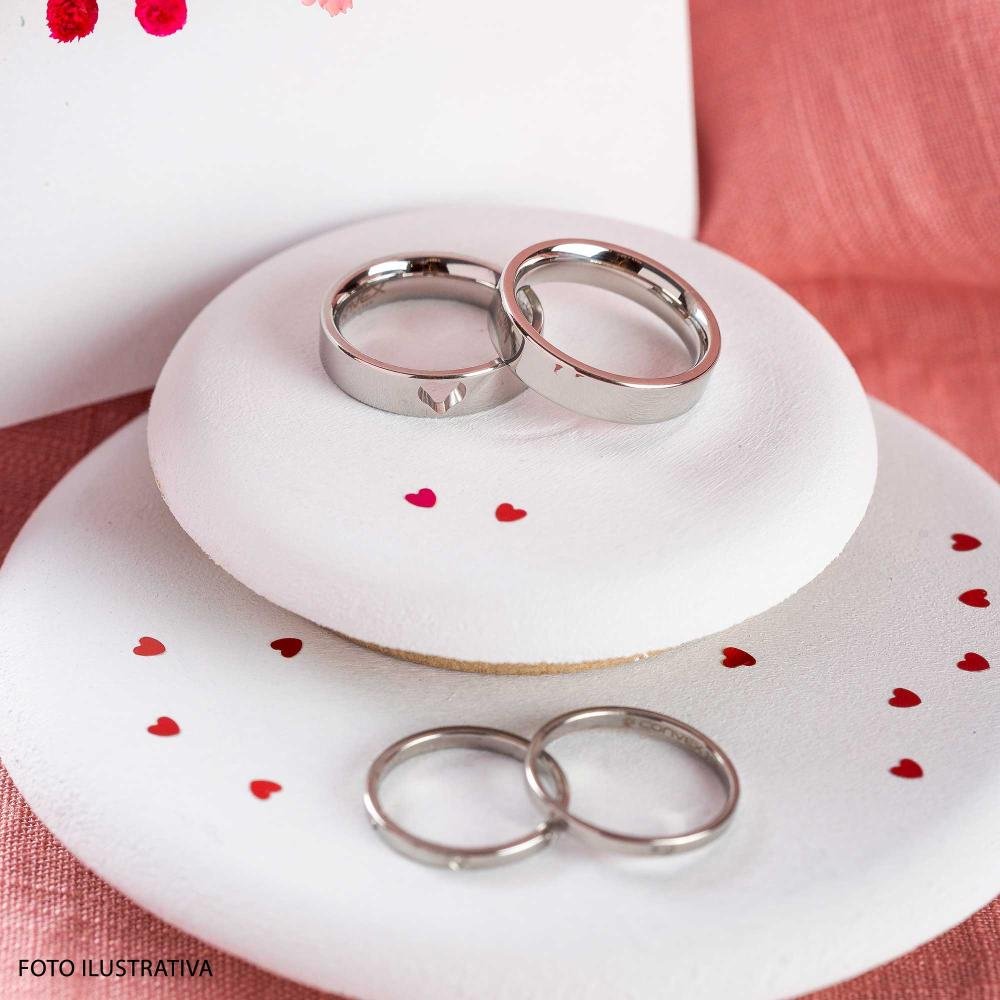 Aliança de Aço Passione 5mm Prata 6