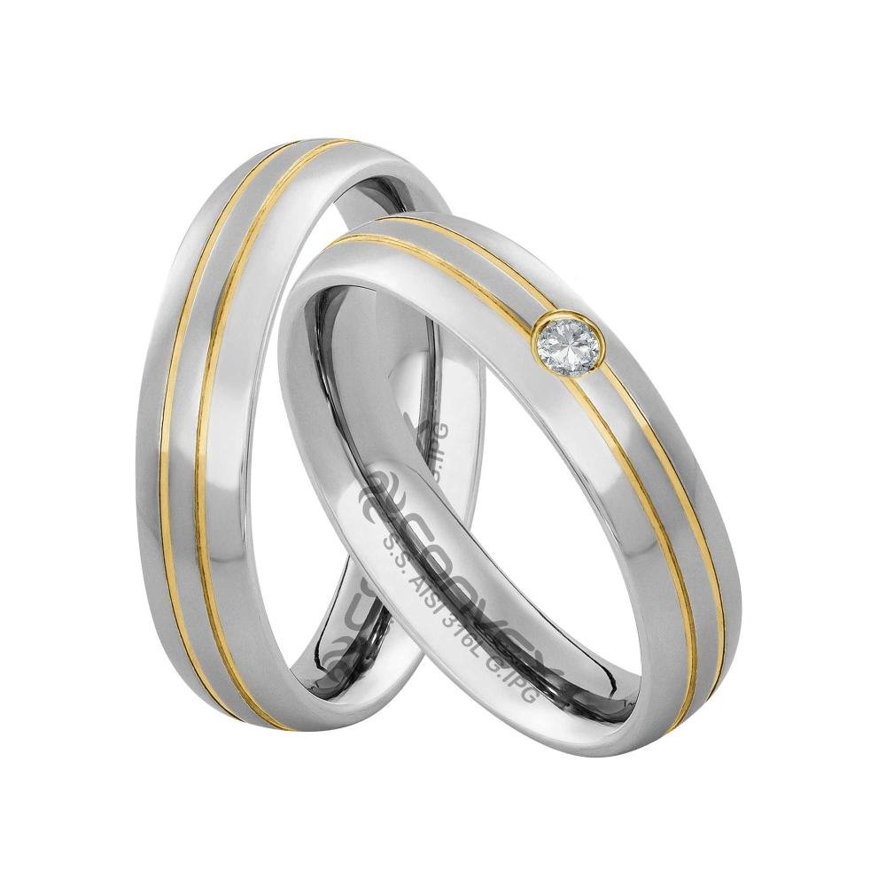 Par de Alianças Aço Berlim e Lisboa. GANHE 1 pingente HIT Prata 2