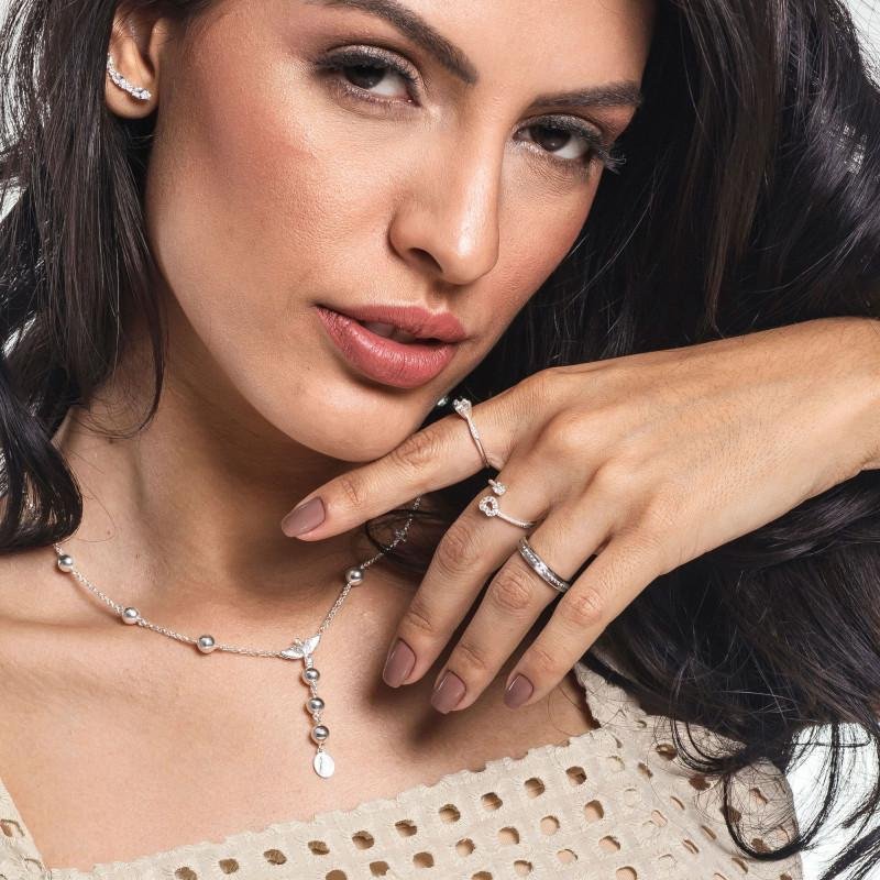 Par de Alianças de Aço Atena e Aton Prata 3