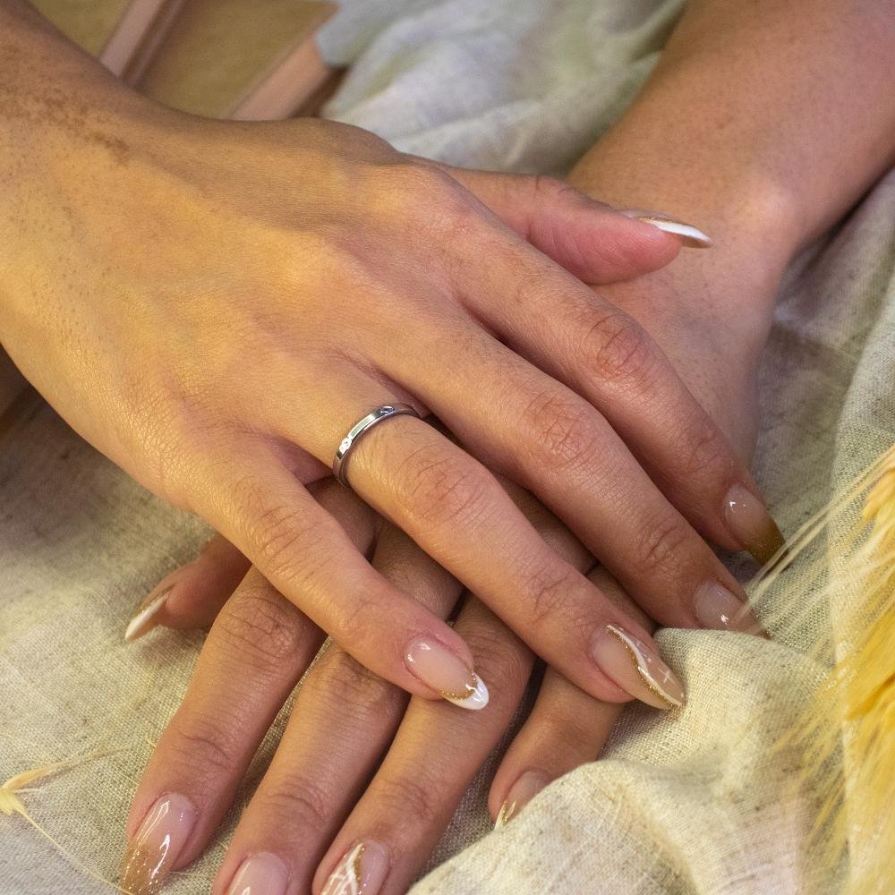 Aliança de Namoro Slim Trapeze 1.90mm Prata 2