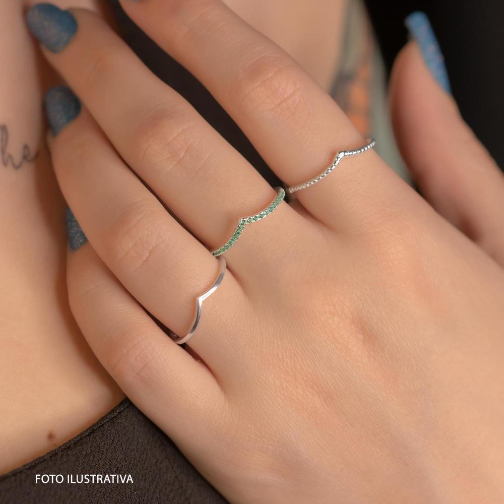 Anel de Prata Lari com Zircônias Pink Prata 3