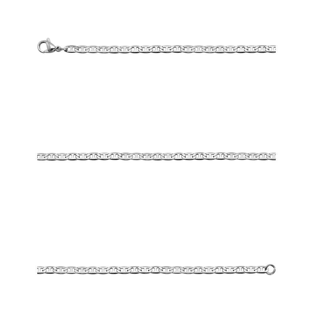 Pulseira Aço Piastrini 3mm 21cm Prata 1
