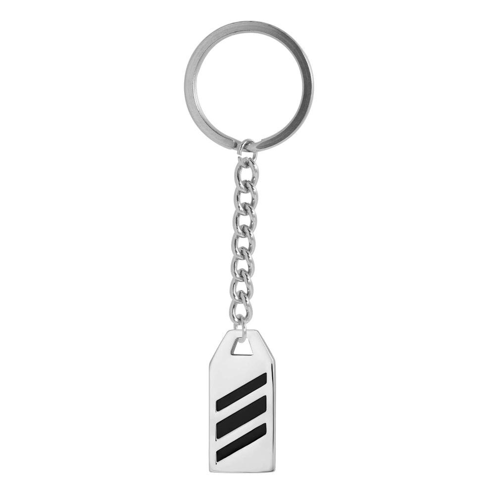 Chaveiro de Aço V12 com Resina 32x15mm Prata 2