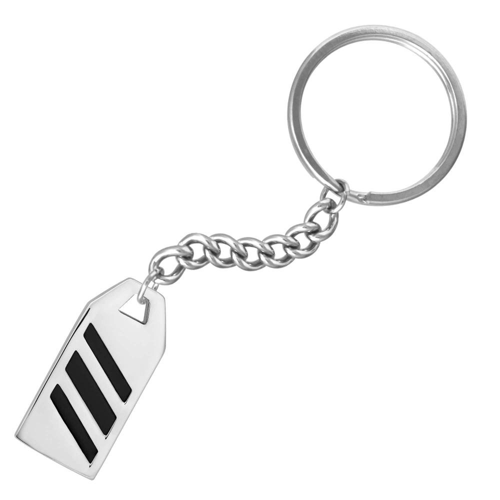 Chaveiro de Aço V12 com Resina 32x15mm Prata 3