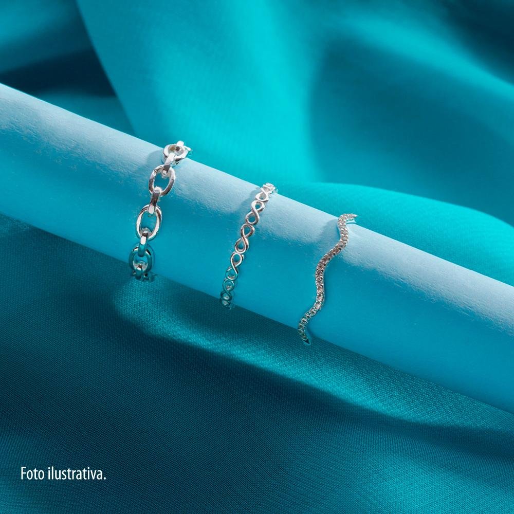 Anel de Prata Classic Chain Coleção link Prata 3