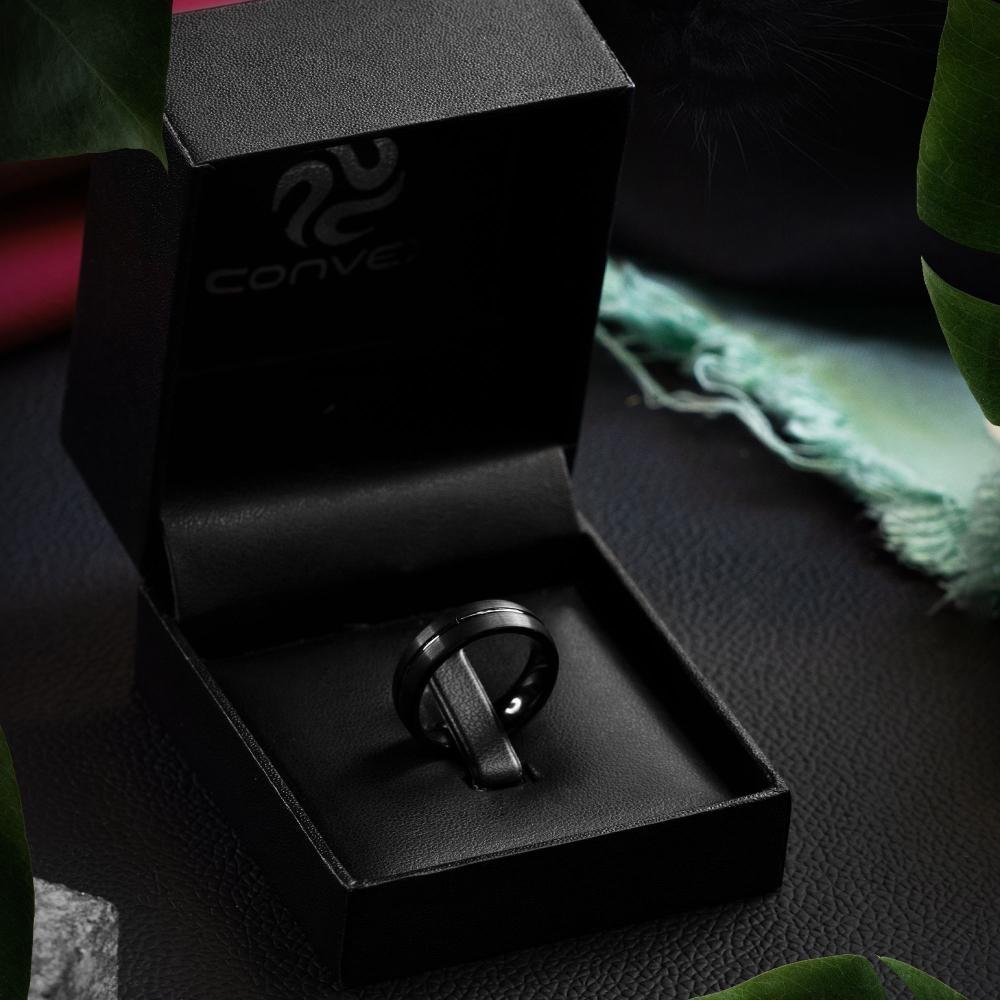 Anel Tungstênio Black Real 6mmX2,4mm Preto 3