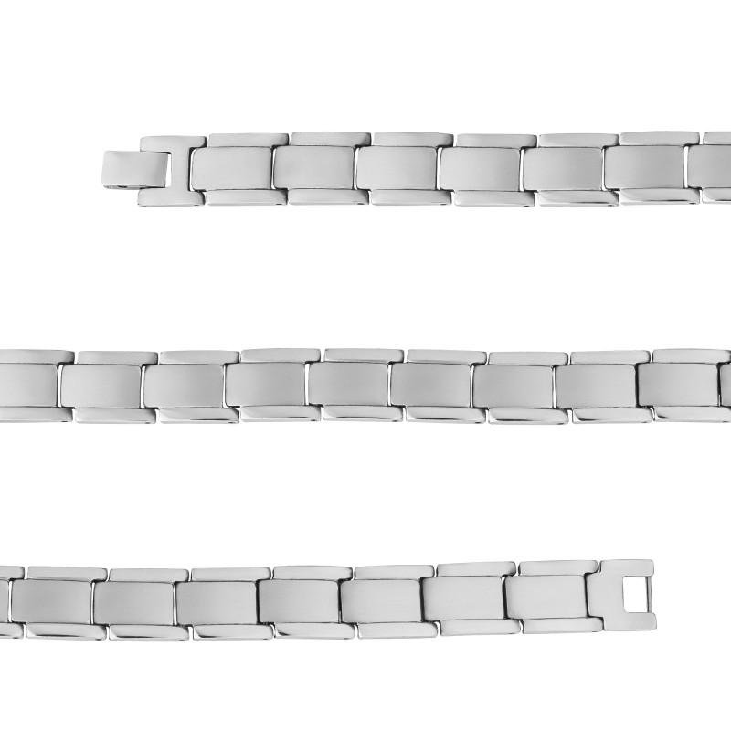 Pulseira de Aço Soberana 12mm 21cm Prata 4