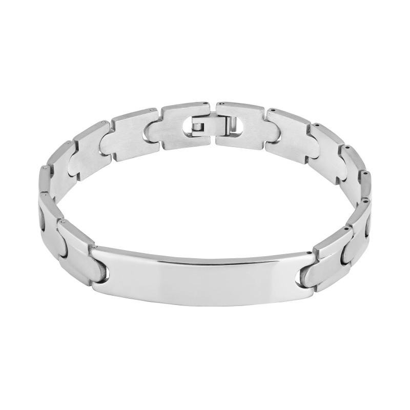 Pulseira de Aço Scale  10mm  21cm Prata 2