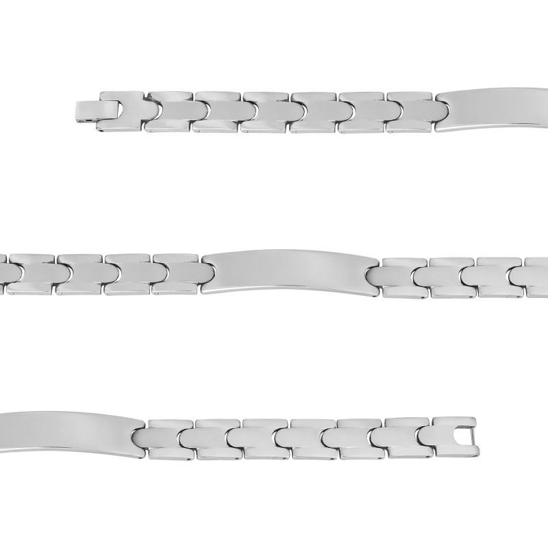 Pulseira de Aço Scale  10mm  21cm Prata 3