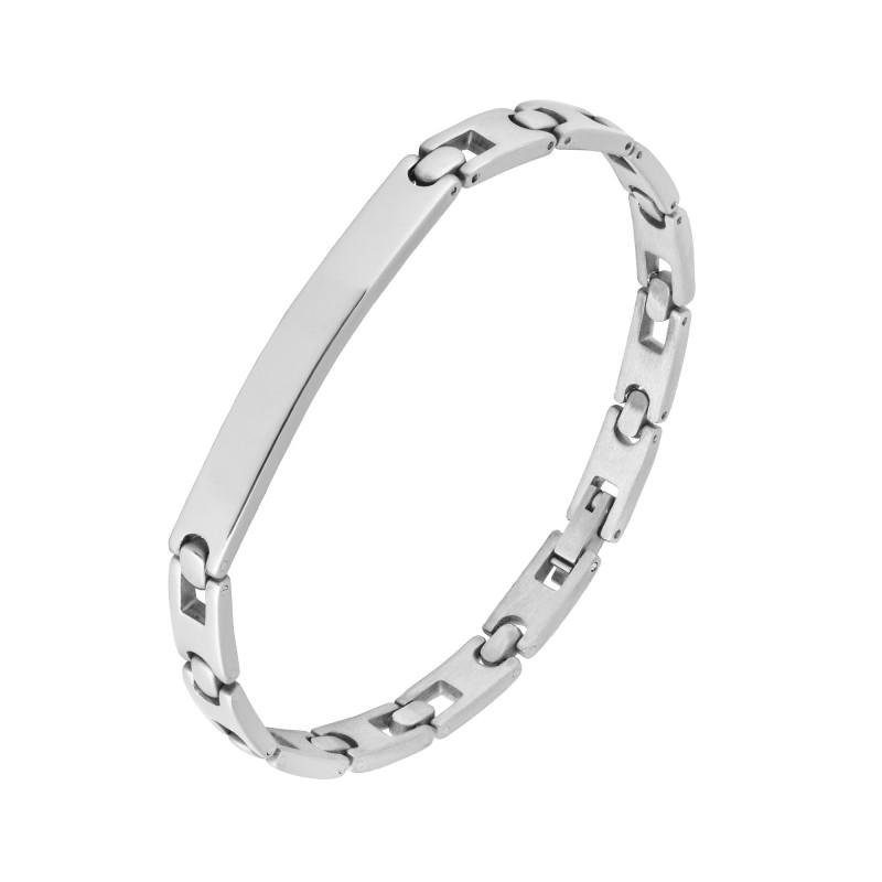 Pulseira de Aço Beach  6mm 21cm Prata 1