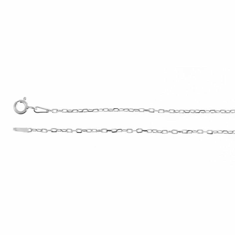 Corrente de Prata Elos Ovais 0.70mm 40cm Extensor 45cm Prata 2