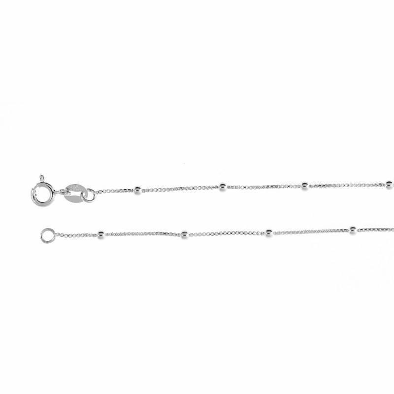 Pulseira de Prata Infantil Bolinha 2.0mm 14cm Prata 2