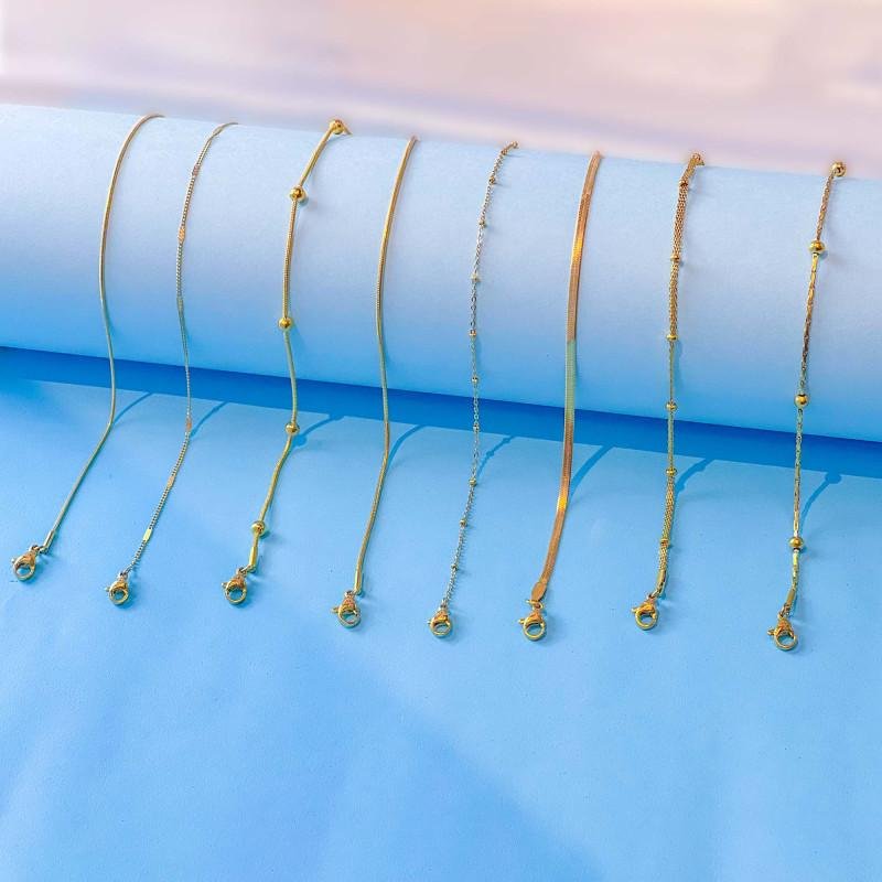 Pulseira de Aço Rabo de Rato Laminado IPG 2.65mm 16cm Dourado 4