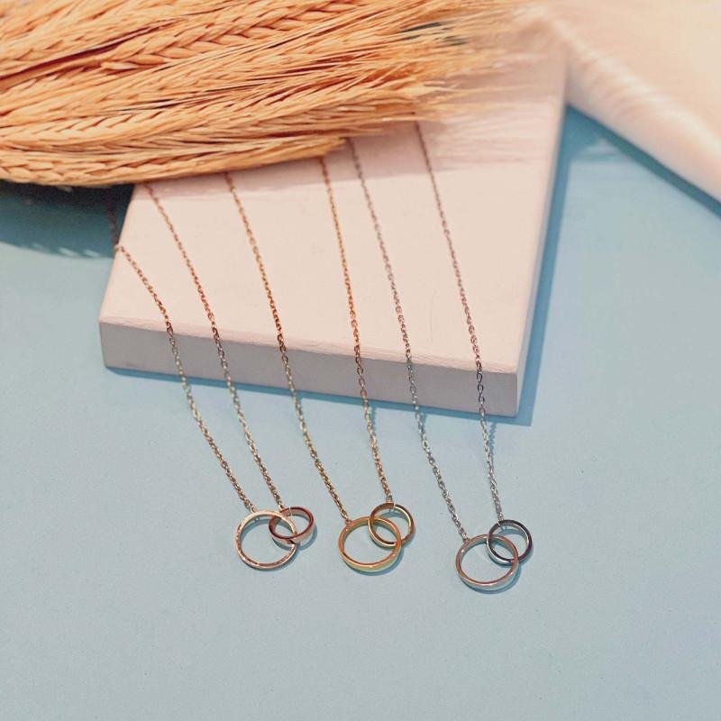 Colar de Aço Esferas 45cm com extensor de 5cm Prata 2