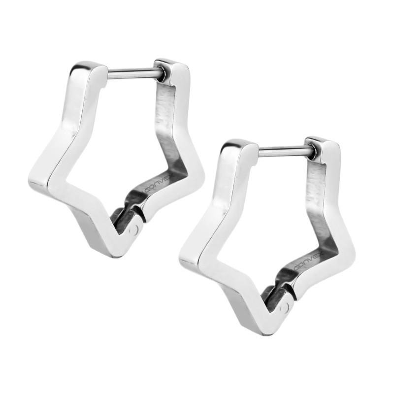 Brinco de Aço Estrela 15mm Prata 3