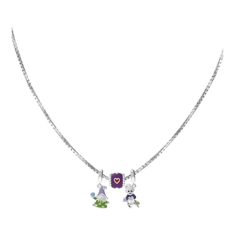 Colar do Signo de Touro Veneziana e Berloques de Prata e Resina. Prata 2