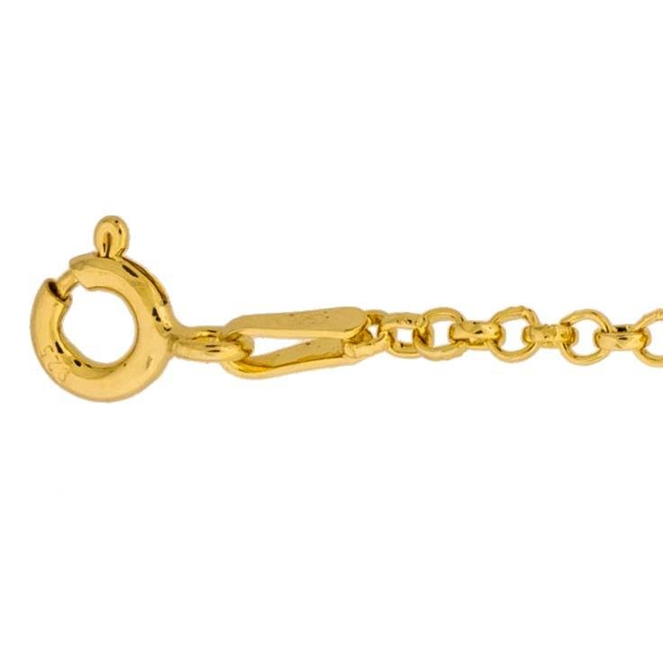 Pulseira de Prata Infantil Coração Duplo Revestido com Ouro 18k Dourado 5