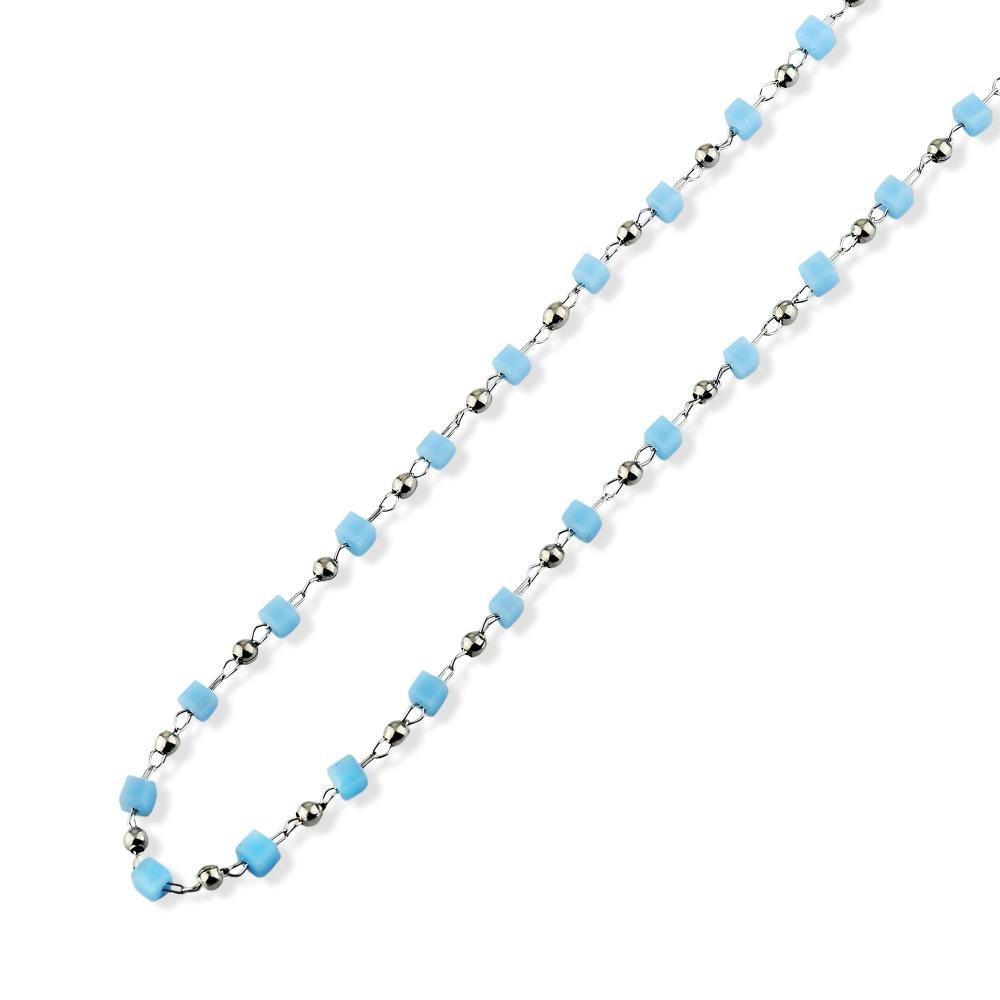 Colar de Aço Summer Sky 40cm com  5cm de extensor