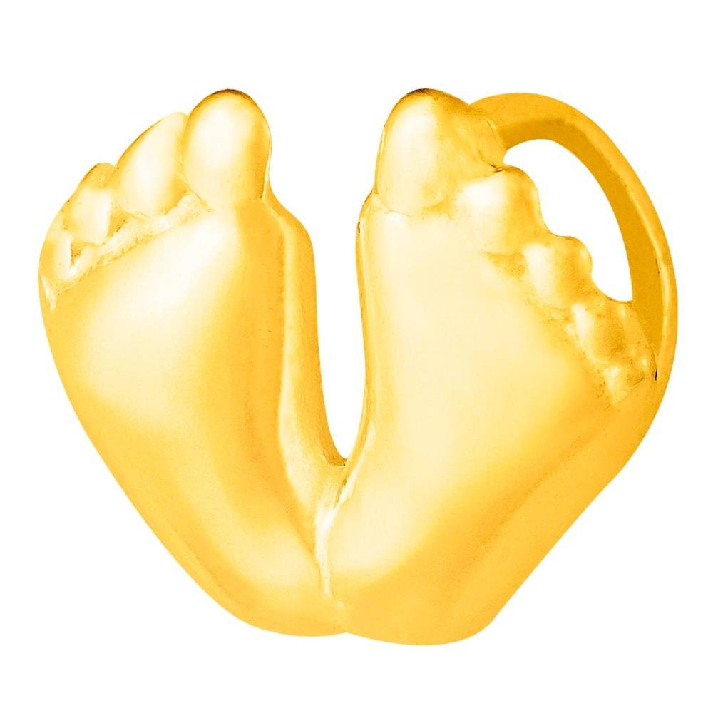 Pingente de Prata Pezinhos Baby Revestido com Ouro 18k Dourado 2