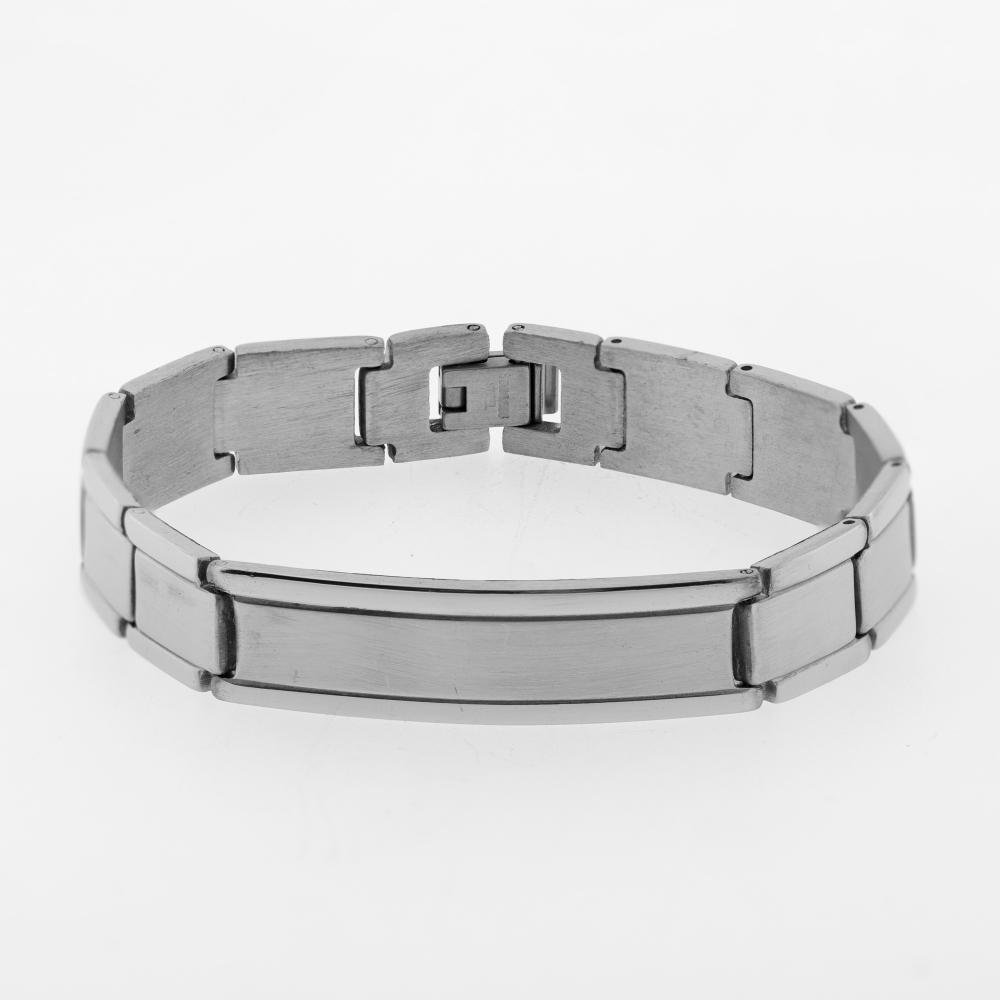 Pulseira de Aço Masculina Ocean 12mm 21cm Prata 3