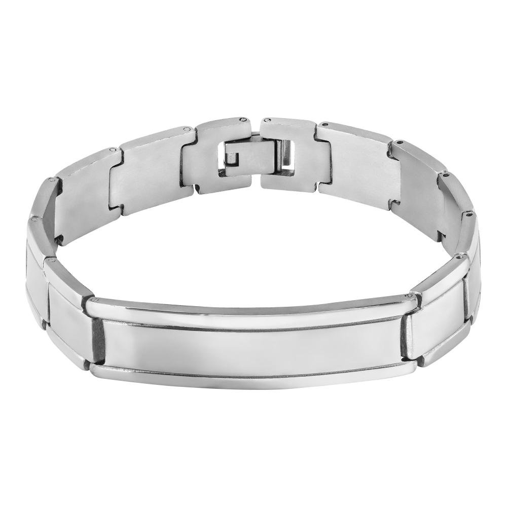 Pulseira de Aço Masculina Ocean 12mm 21cm Prata 4