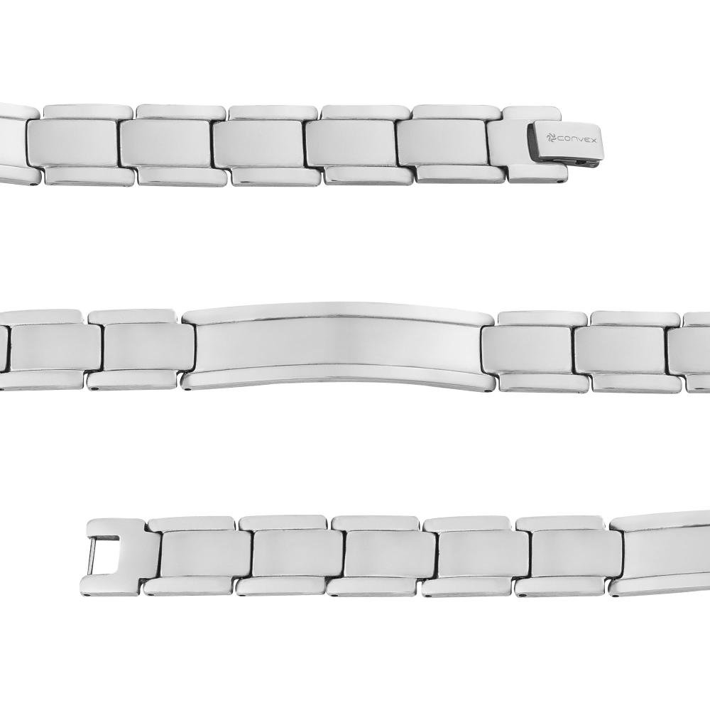 Pulseira de Aço Masculina Ocean 12mm 21cm Prata 5