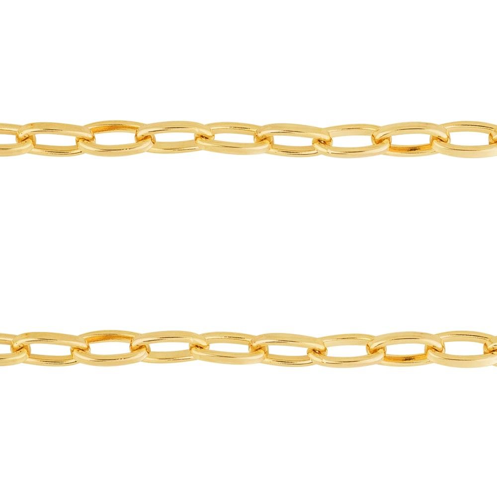 Corrente Aço Cartier 2.60mm 50cm Gold IPG Dourado 2