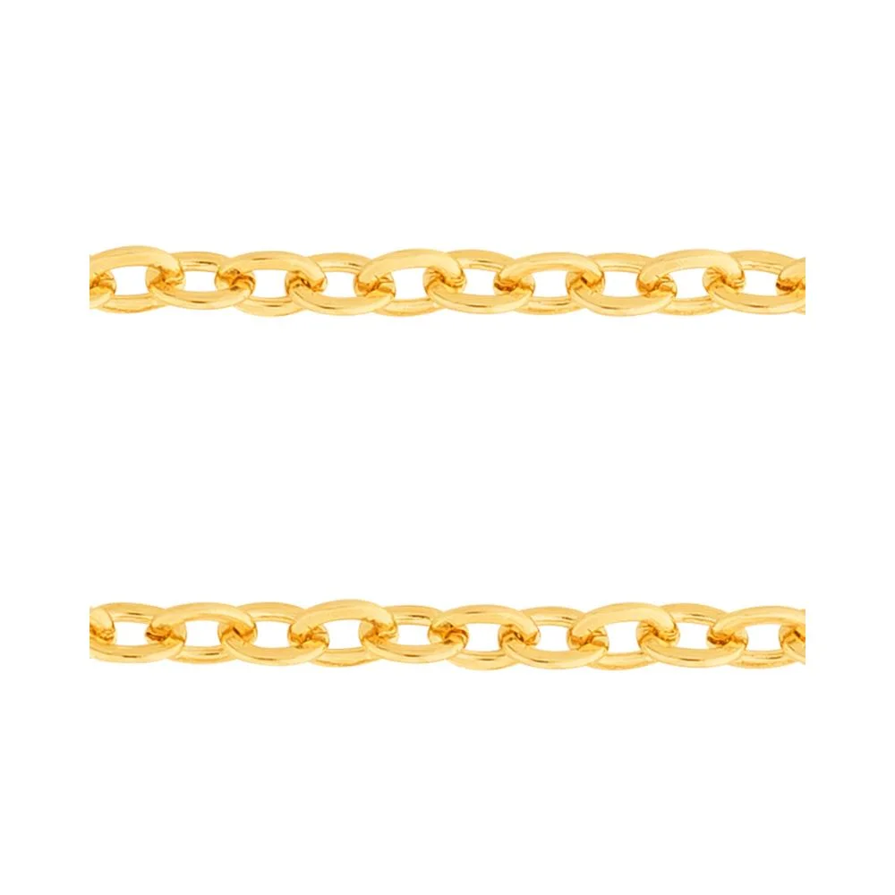 Corrente Aço Cartier Elos Ovais 1.50mm 50cm IPG Dourado 3