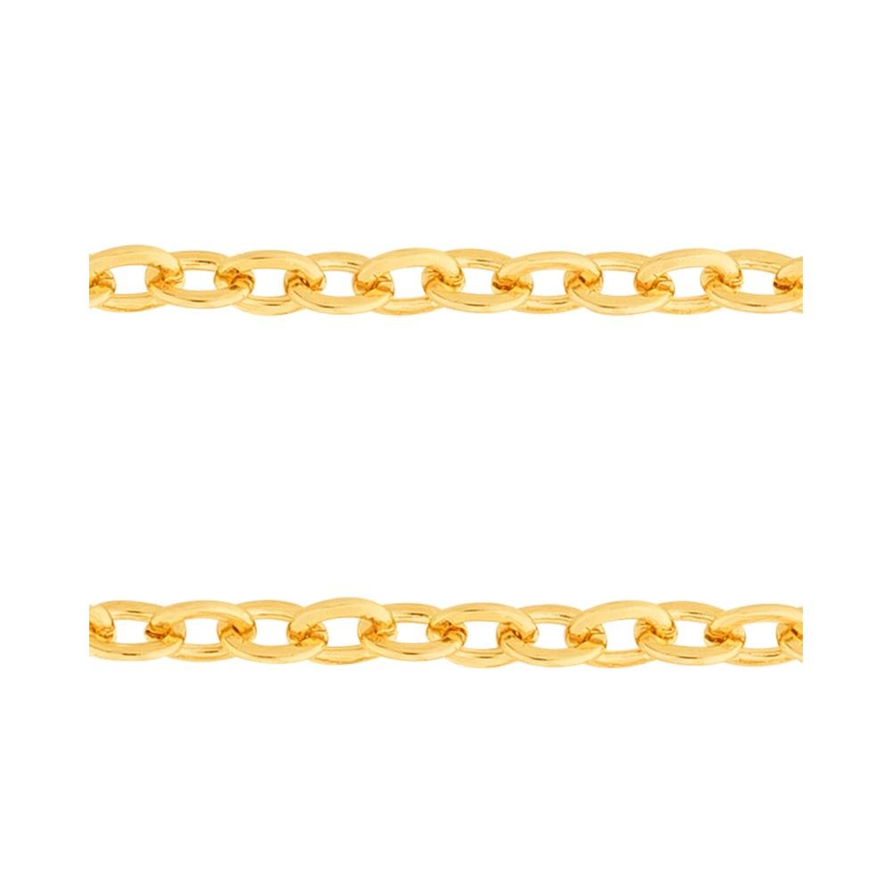 Corrente Aço Cartier Elos Ovais 1.85mm 70cm Gold IPG Dourado 3