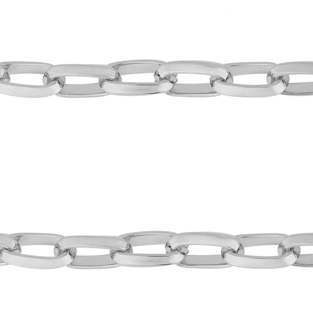 Corrente Aço Cartier Elos Triangulares 3.40mm 70cm Prata 2