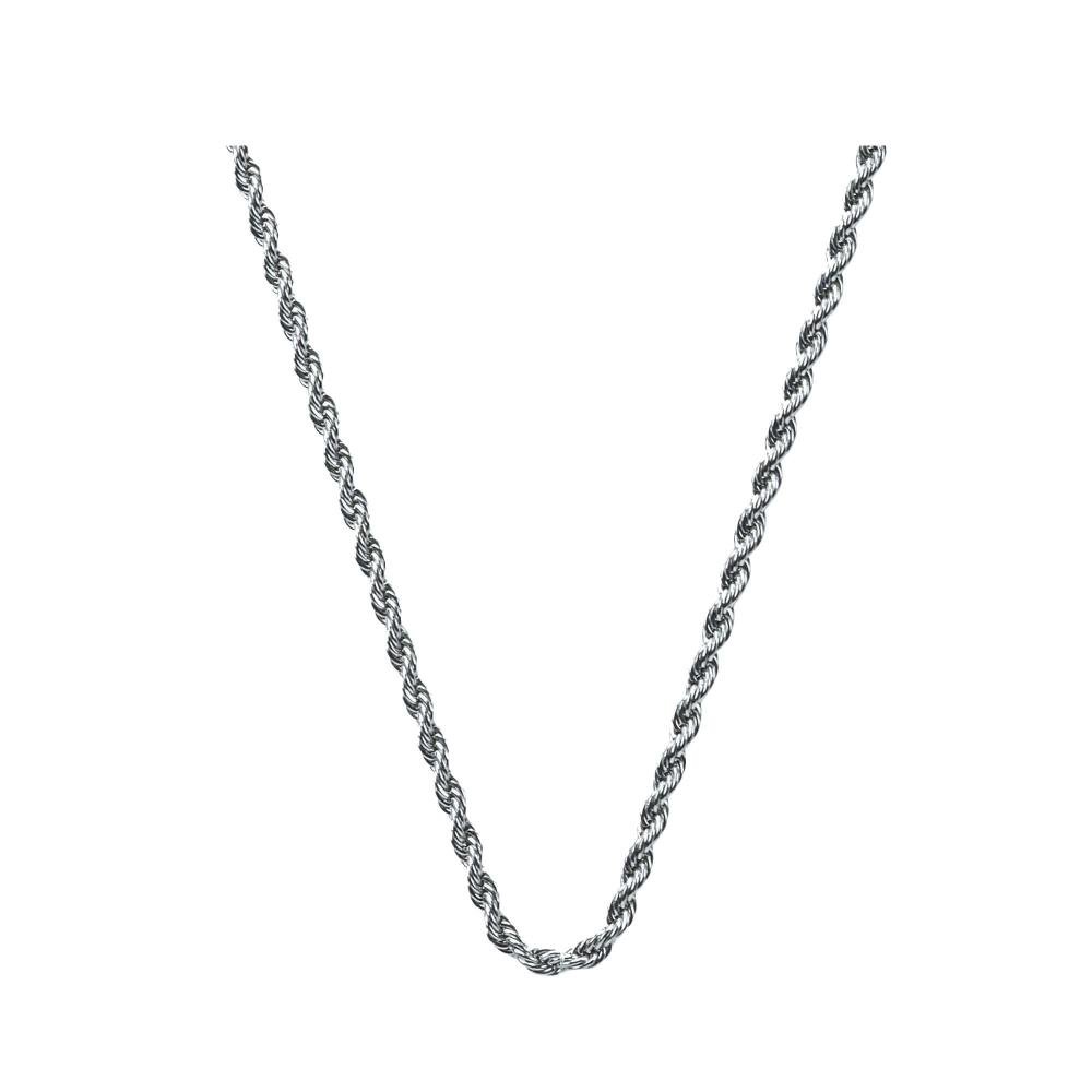 Corrente Aço Corda Diamantada 2mm 45cm Prata 1