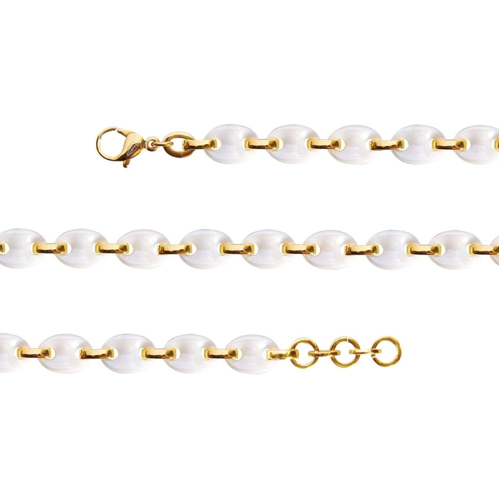 Corrente Aço Elos Ovais IPG e Cerâmica 11mm 50cm Dourado 2