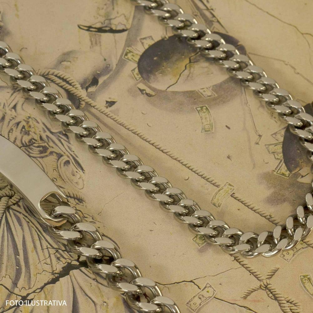 Corrente Aço Groumet 12mm 55cm Prata 5